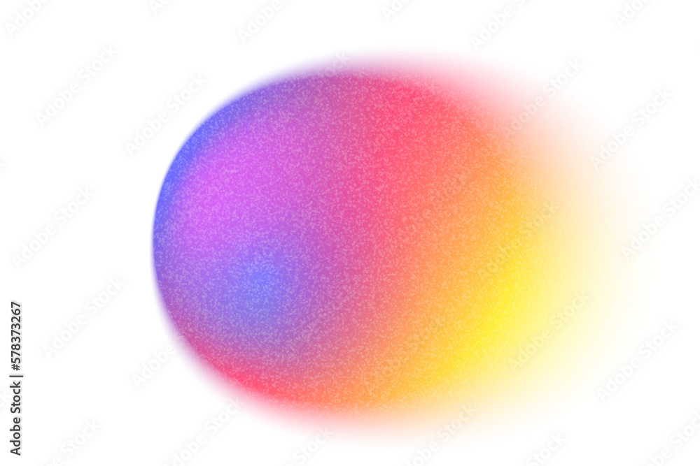 Poster color gradient circle background, grain noise texture color gradation, vector holographic blur backg