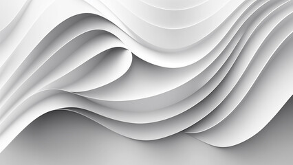 Abstract Wave Background. Minimal White Geometric Wallpaper