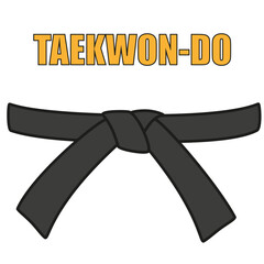 Black belt taekwon-do sport - obrazy, fototapety, plakaty