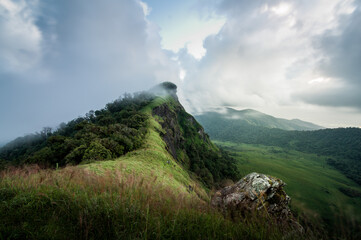 clouds over the mountains