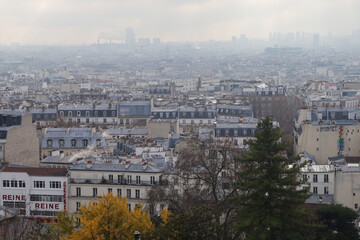 Panorama of Paris from Montpmartre hill	