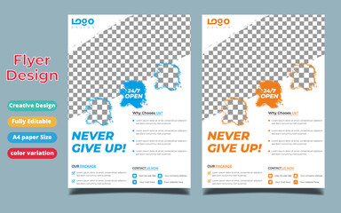 Fitness Center Flyer & Poster Cover Template.