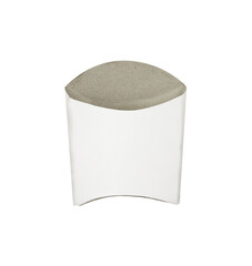 Potato fries packaging in front view isolated for mockups