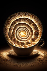 Spiral Light cappuccino Photography, ai