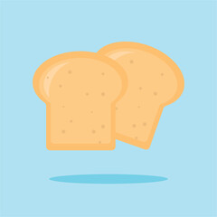 cute sweet white bread bakery single image vector illustration blue background