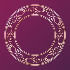 高級感のあるビンテージ調のフレームデザインセット　罫線　枠　ウエディング　ビンテージ　アンティーク