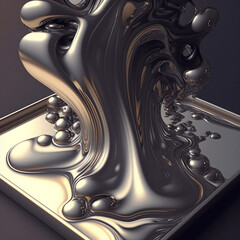 abstract liquid metal background