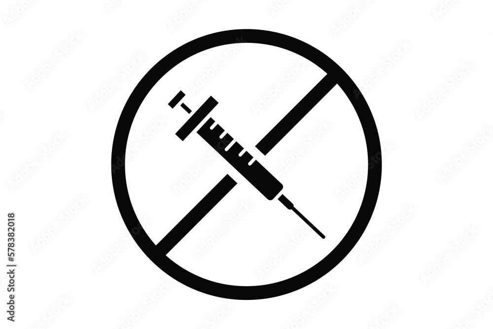 Poster hormone free icon. injection icon. icon related to food allergen. solid icon style. simple vector de