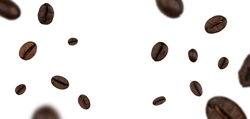 Abstract coffee bean copy space background