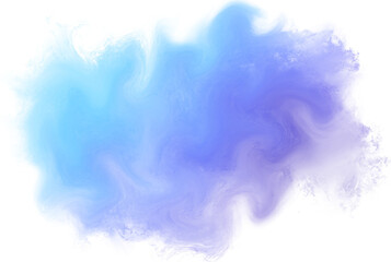 Blurry cloud watercolor paint isolated