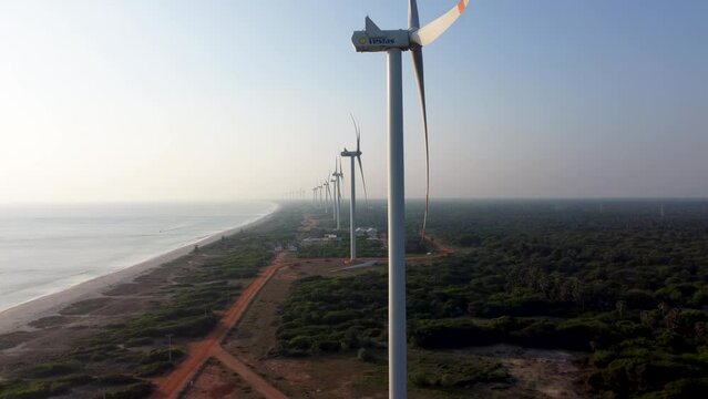 Wind Power Station Mannar Island, Mannar Sri Lanka