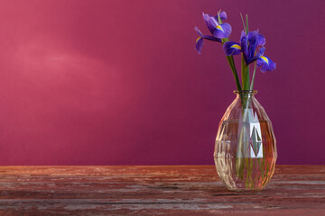 still life with spring floweras in vase