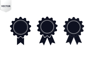 3 Medal icon flat isolated on white background. Vector illustration