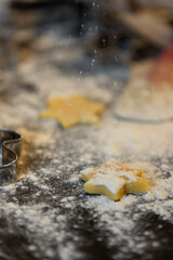 Préparation de gâteau en étoile 