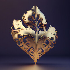 golden leaf. generative ai