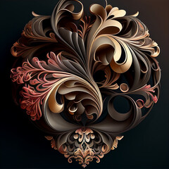 circle flowers. generative ai.