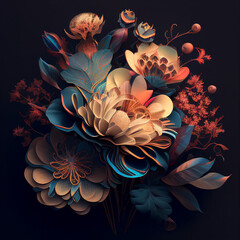 colorful flowers. generative ai