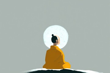 Mindfulness practice for mental health and well-being. Stress relief, self-awareness, meditation, mindfulness, mental clarity, relaxation, breathing exercises, focus. Generative of AI