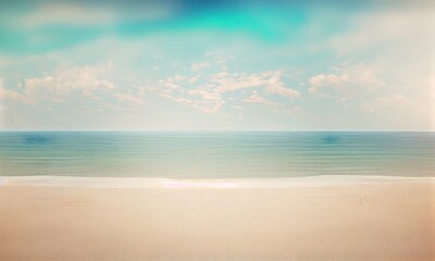 Fototapeta na wymiar Seascape abstract beach background, sea and sky, generative AI