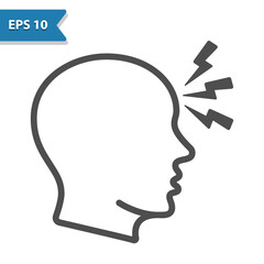 Mental Health Icon. Depression, Anger