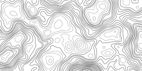Topographic map background geographic line map with elevation assignments. Modern design with White background with topographic wavy pattern design.paper texture Imitation of a geographical map shades