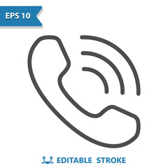 Phonecall Icon. Phone Call, Telephone, Call Center, Customer Service