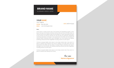  Creative & Clean business style letterhead of your corporate project design,  Vector graphic design.
