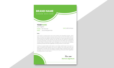 Clean  & Professional business style design with geometric shapes. Minimal Corporate Letterhead Layout
