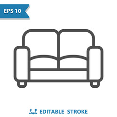 Couch Icon. Sofa, Furniture, Living Room