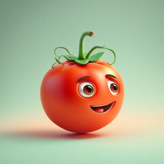Cute 3D Cartoon Character of a Happy Smiling Cupcake generative ai
