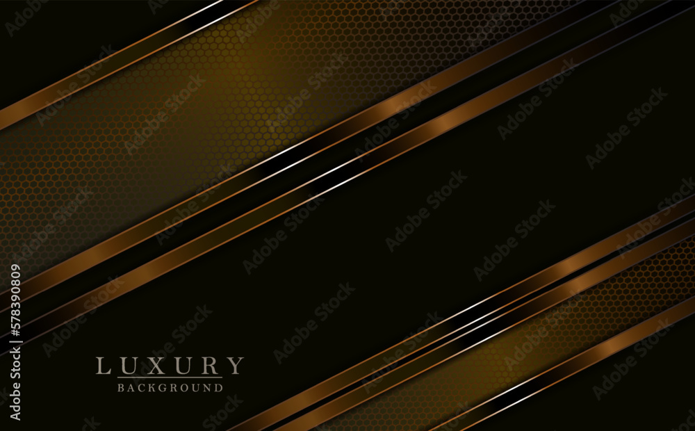 Poster brown geometric composition with mesh slanting curtains with a shiny border
