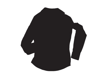 Jacket silhouette vector illustration. Flat design jacket.