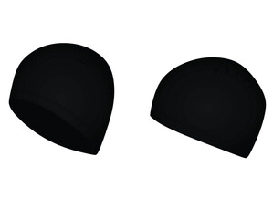 Black swim cap. vector illustration