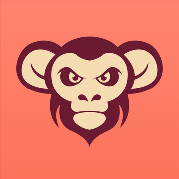 Monkey head logo design. Monkey face for your avatar and social media profile picture. Monkey head logo vector.
