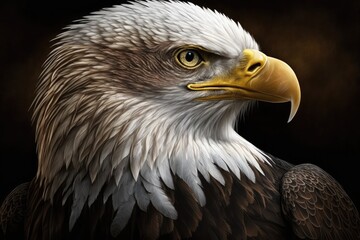 Obraz premium American bald eagle. Generative Ai.