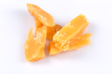 Piece of old hard cheese