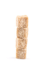 brown sugar cube isolated