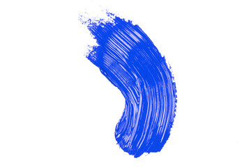 blue stroke of the paint brush