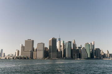 Fototapeta na wymiar New York city Manhattan skyline seen from Brooklyn waterfront