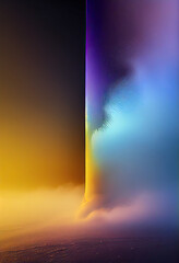 Abstract pattern of colored smoke.