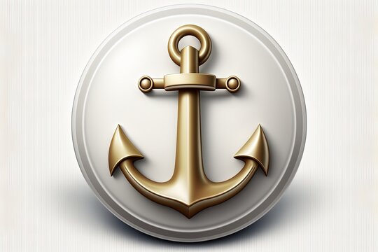 Pirate ship anchor illustration logo icon. Generative AI