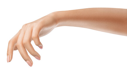 Beautifully female hand, concept for luxury cosmetology or social media-related content....