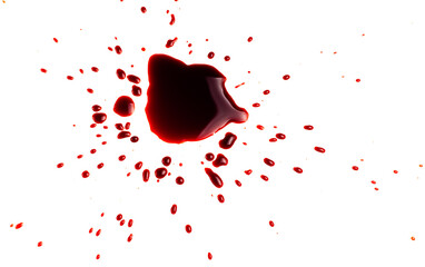 Blood. Drops and splashes of blood.
 - obrazy, fototapety, plakaty