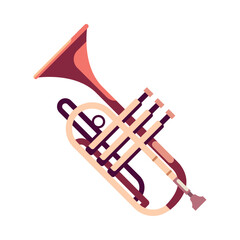 flat trumpet illustration