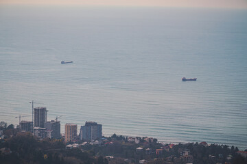 Fototapeta na wymiar view of the surroundings of the port in Batumi