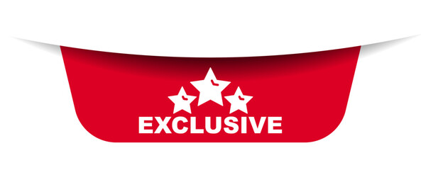 red vector illustration banner exclusive