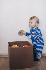 little boy playing in the children's room