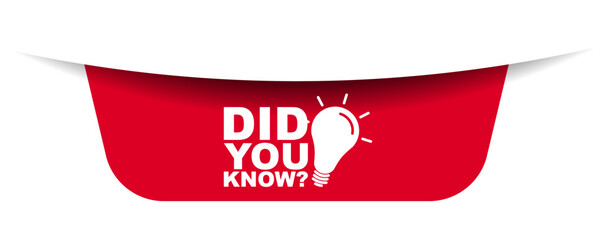 red vector illustration banner did you know