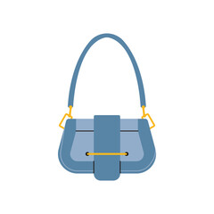 Stylish female handbag. Cartoon woman purse luxury accessory, fashionable casual bag. Modern Vector flat illustration