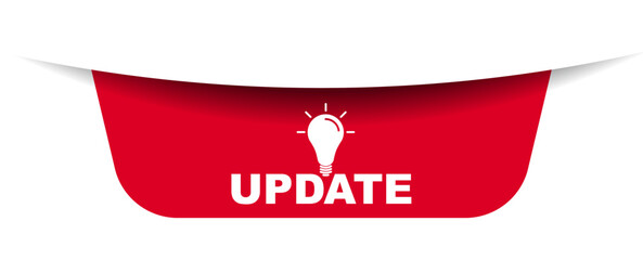 red vector illustration banner update